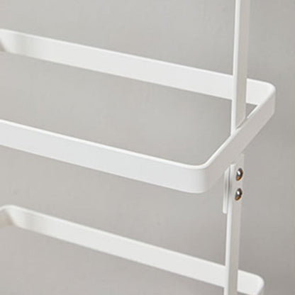 Modern Minimalist Rectangular Iron Wood Narrow Shoe Storage Rack 5/6-Tray For Entryway & Hallway