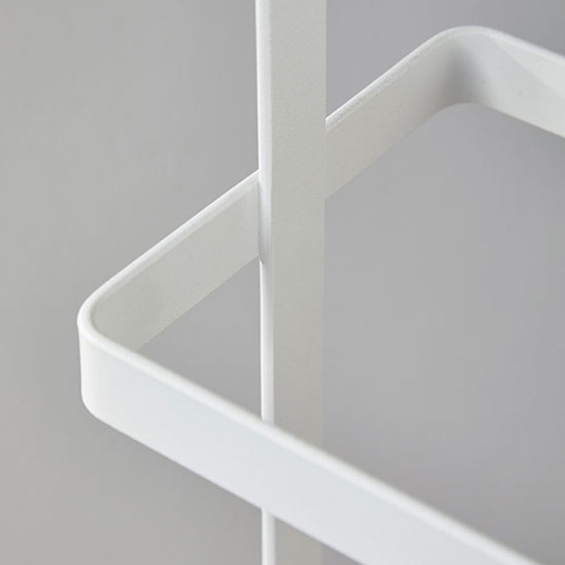 Modern Minimalist Rectangular Iron Wood Narrow Shoe Storage Rack 5/6-Tray For Entryway & Hallway