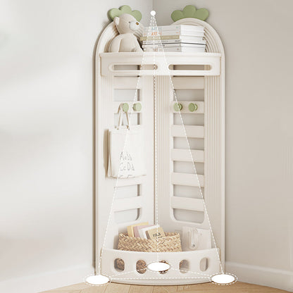 Modern Minimalist Fan-Shaped Eco-Friendly HDPE PP Kids Storage Shelf 2-Tier For Living Room