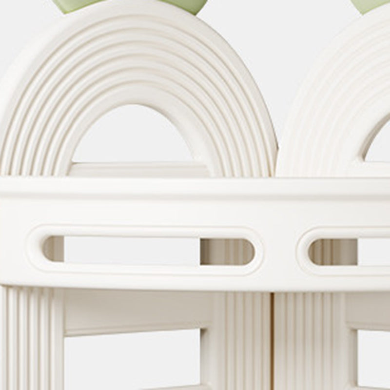 Modern Minimalist Fan-Shaped Eco-Friendly HDPE PP Kids Storage Shelf 2-Tier For Living Room