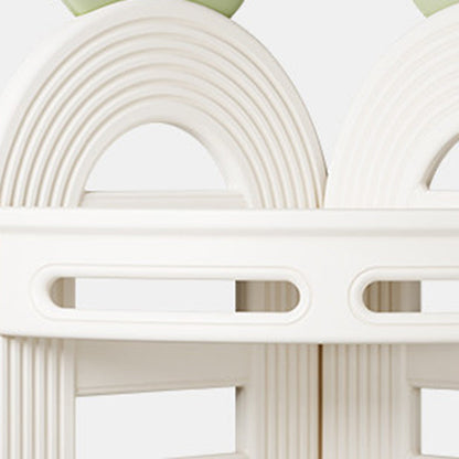 Modern Minimalist Fan-Shaped Eco-Friendly HDPE PP Kids Storage Shelf 2-Tier For Living Room