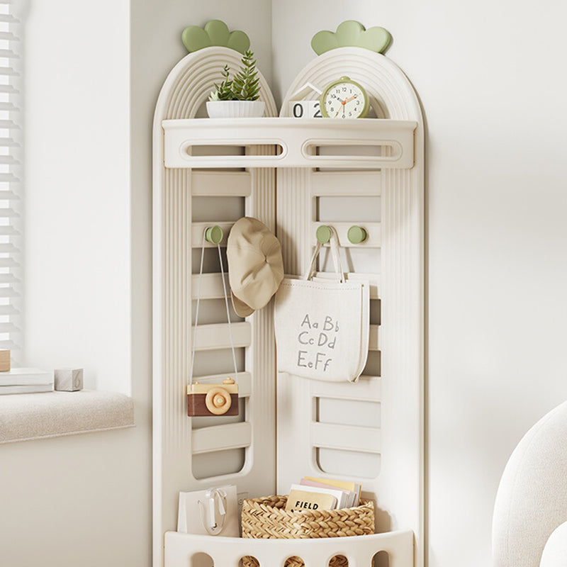 Modern Minimalist Fan-Shaped Eco-Friendly HDPE PP Kids Storage Shelf 2-Tier For Living Room