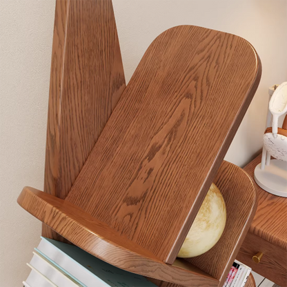 Contemporary Creative Bamboo Shoot-Shaped Rubberwood Floor-Standing Bookshelf 8/10-Tier For Study Room