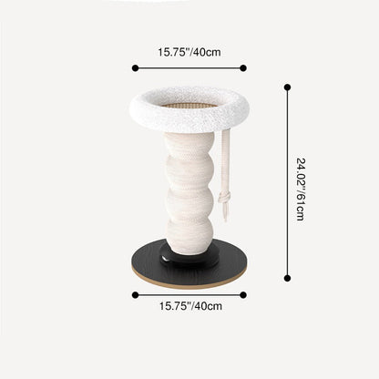 Contemporary Creative Gourd Sisal Rope MDF Scratch-Resistant Space-Saving Cat Tower 2-Tier For Living Room
