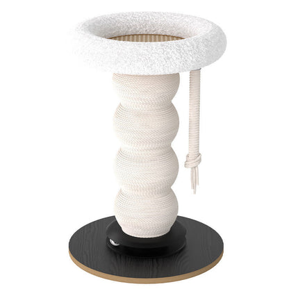 Contemporary Creative Gourd Sisal Rope MDF Scratch-Resistant Space-Saving Cat Tower 2-Tier For Living Room