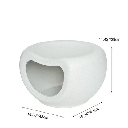 Modern Minimalist Crescent Shape PE Plastic Human-Pet Sharing Washable Cat Bed 1-Hole For Living Room