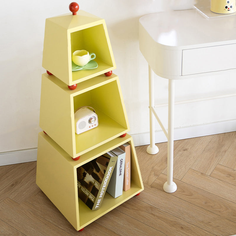 Contemporary Creative Pyramid MDF Dopamine Display Storage Shelf 3-Tier For Study