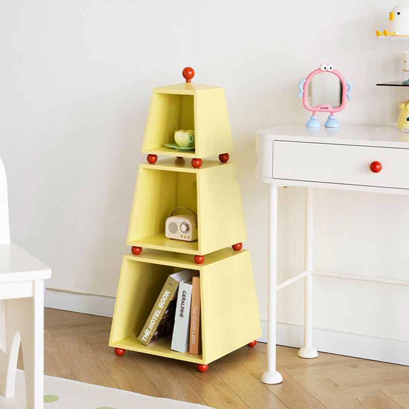 Contemporary Creative Pyramid MDF Dopamine Display Storage Shelf 3-Tier For Study
