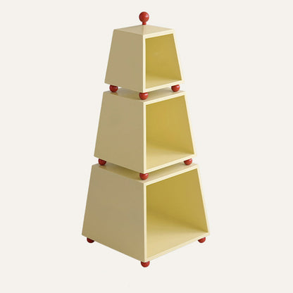 Contemporary Creative Pyramid MDF Dopamine Display Storage Shelf 3-Tier For Study