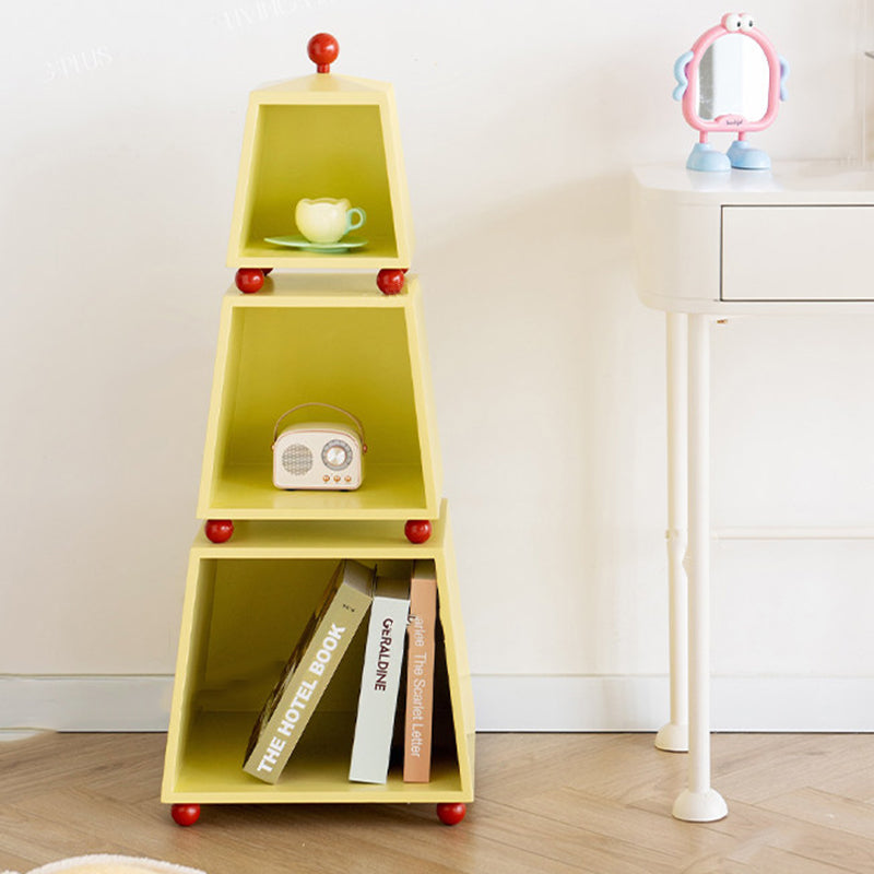 Contemporary Creative Pyramid MDF Dopamine Display Storage Shelf 3-Tier For Study