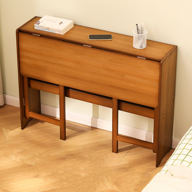 Modern Minimalist Rectangular Nan Bamboo Foldable Desk 2-Layer For Home Office
