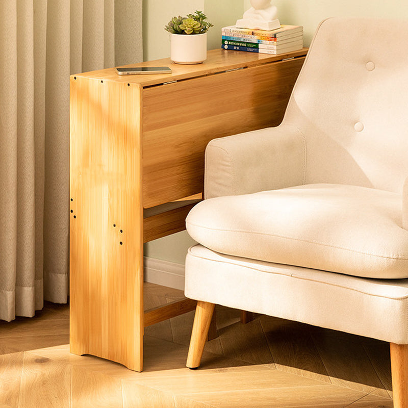 Modern Minimalist Rectangular Nan Bamboo Foldable Desk 2-Layer For Home Office