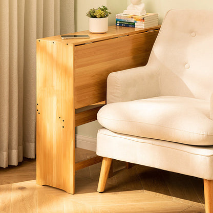 Modern Minimalist Rectangular Nan Bamboo Foldable Desk 2-Layer For Home Office