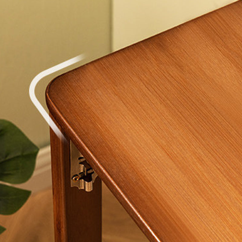 Modern Minimalist Rectangular Nan Bamboo Foldable Desk 2-Layer For Home Office