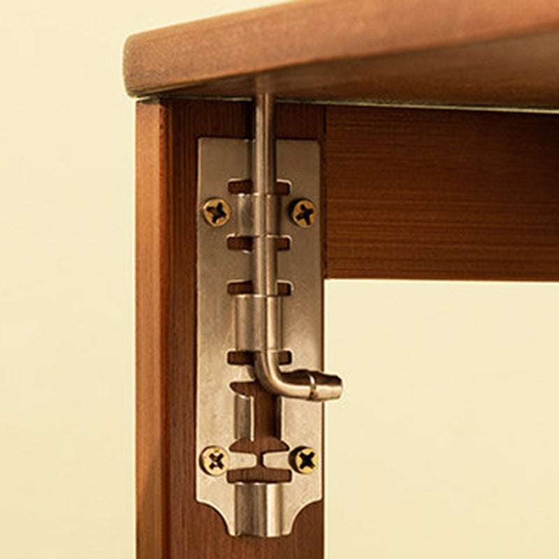 Modern Minimalist Rectangular Nan Bamboo Foldable Desk 2-Layer For Home Office