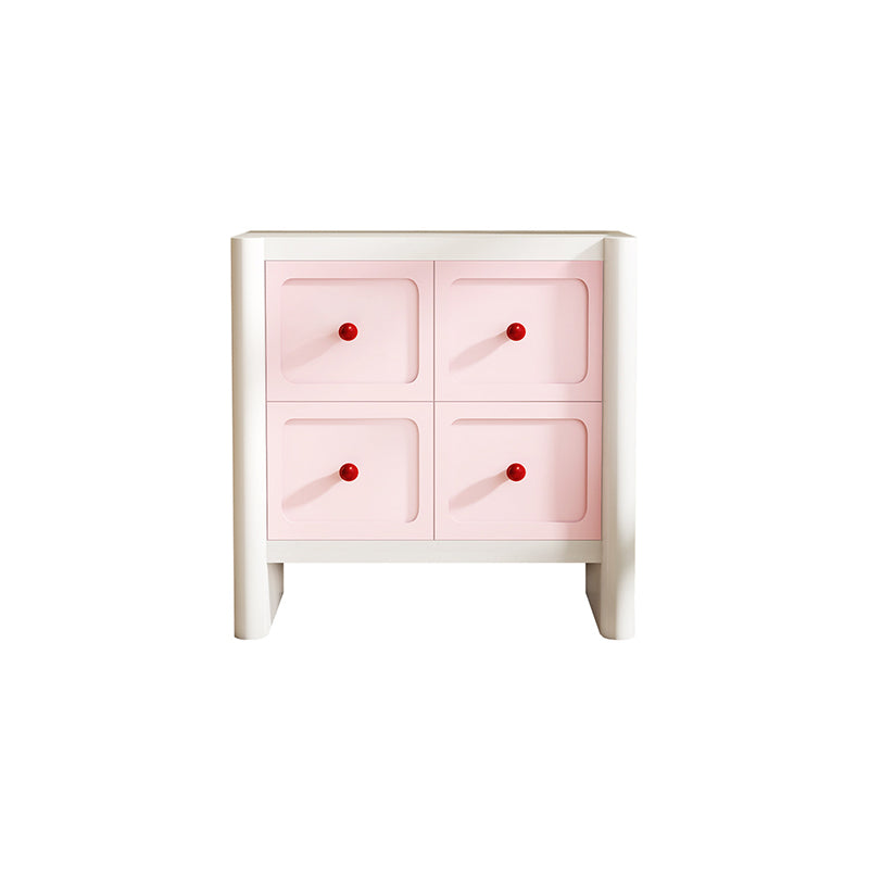 Contemporary Nordic Rectangular E1 Artificial Board Solid Wood Storage Cabinet 4-Drawer For Living Room