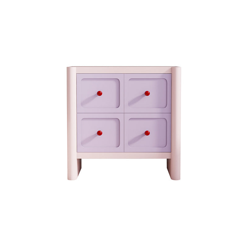Contemporary Nordic Rectangular E1 Artificial Board Solid Wood Storage Cabinet 4-Drawer For Living Room