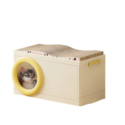 Modern Minimalist Rectangular PP Plastic ABS PET Stackable Floor-standing Storage Cat Bed 1/2-Layer For Living Room