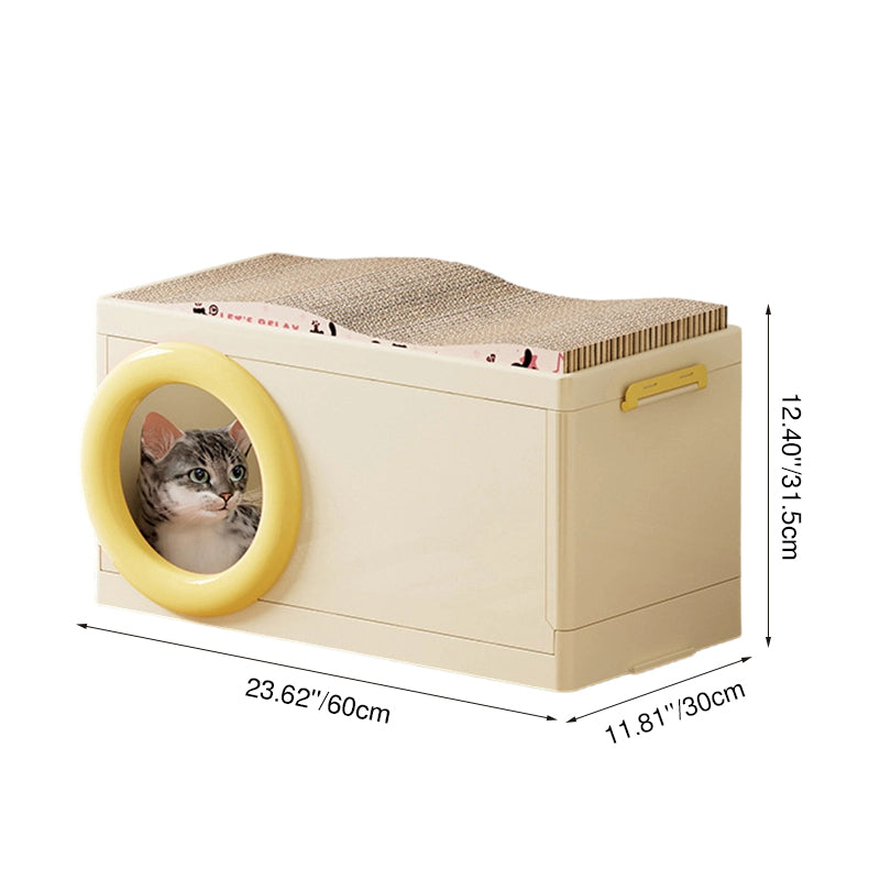 Modern Minimalist Rectangular PP Plastic ABS PET Stackable Floor-standing Storage Cat Bed 1/2-Layer For Living Room