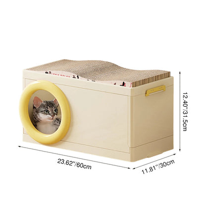 Modern Minimalist Rectangular PP Plastic ABS PET Stackable Floor-standing Storage Cat Bed 1/2-Layer For Living Room