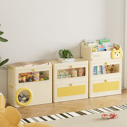 Modern Minimalist Rectangular PP Plastic ABS PET Stackable Floor-standing Storage Cat Bed 1/2-Layer For Living Room