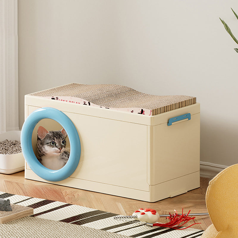 Modern Minimalist Rectangular PP Plastic ABS PET Stackable Floor-standing Storage Cat Bed 1/2-Layer For Living Room