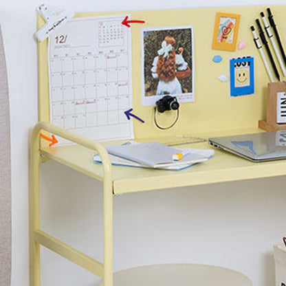 Contemporary Industrial Rectangular Iron Magnetic Desk 1-Tier For Study