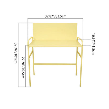 Contemporary Industrial Rectangular Iron Magnetic Desk 1-Tier For Study
