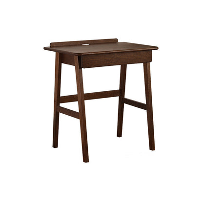 Modern Minimalist Rectangular Beech Solid Wood Plywood Rubberwood Desk 1/2-Drawer For Home Office