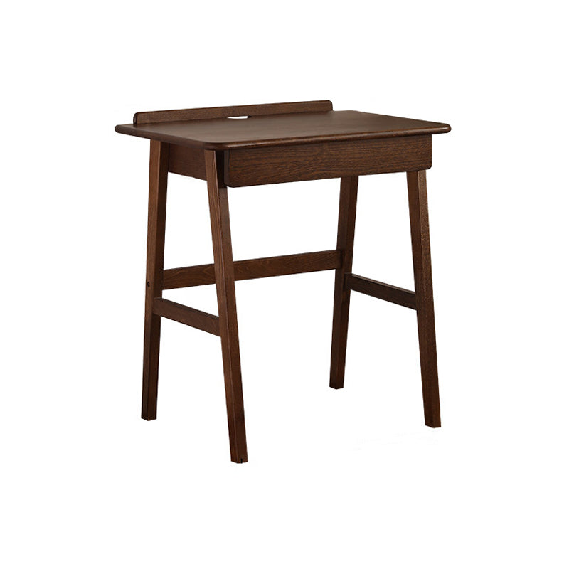 Modern Minimalist Rectangular Beech Solid Wood Plywood Rubberwood Desk 1/2-Drawer For Home Office