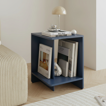 Contemporary Scandinavian Rectangular MDF Displaced Design Coffee Table 2-Tier For Living Room & Bedroom