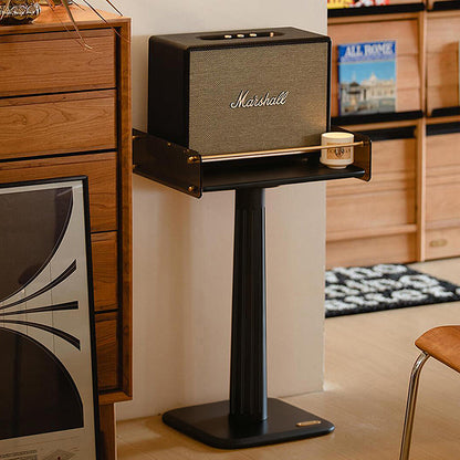 Contemporary Retro Rectangular Column Rubberwood Acrylic Side Table 1-Layer For Living Room & Bedroom