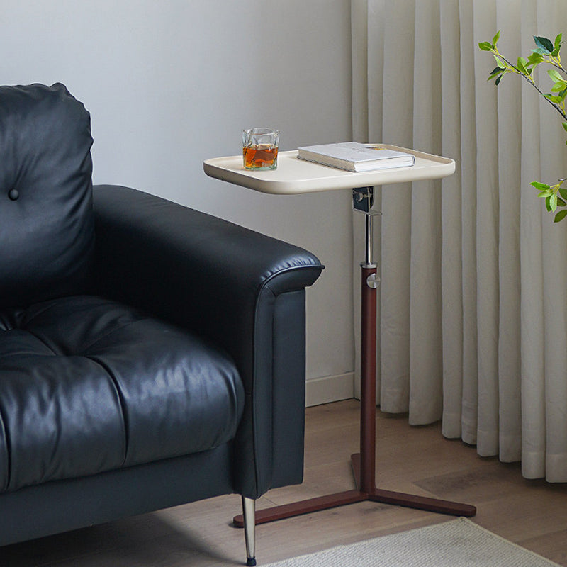 Contemporary Industrial Plywood Stainless Steel & Steel Alloy Liftable Side Table 1-Tier For Living Room