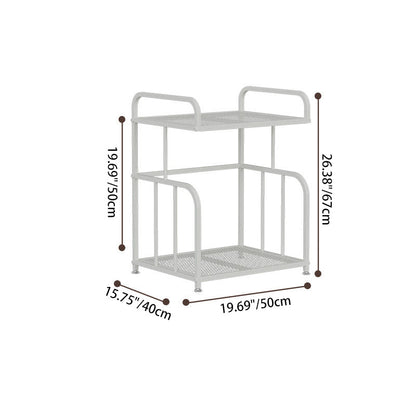 Modern Minimalist Trapezoid Iron Lightweight Storage Shelf 2/3-Layer For Home Office