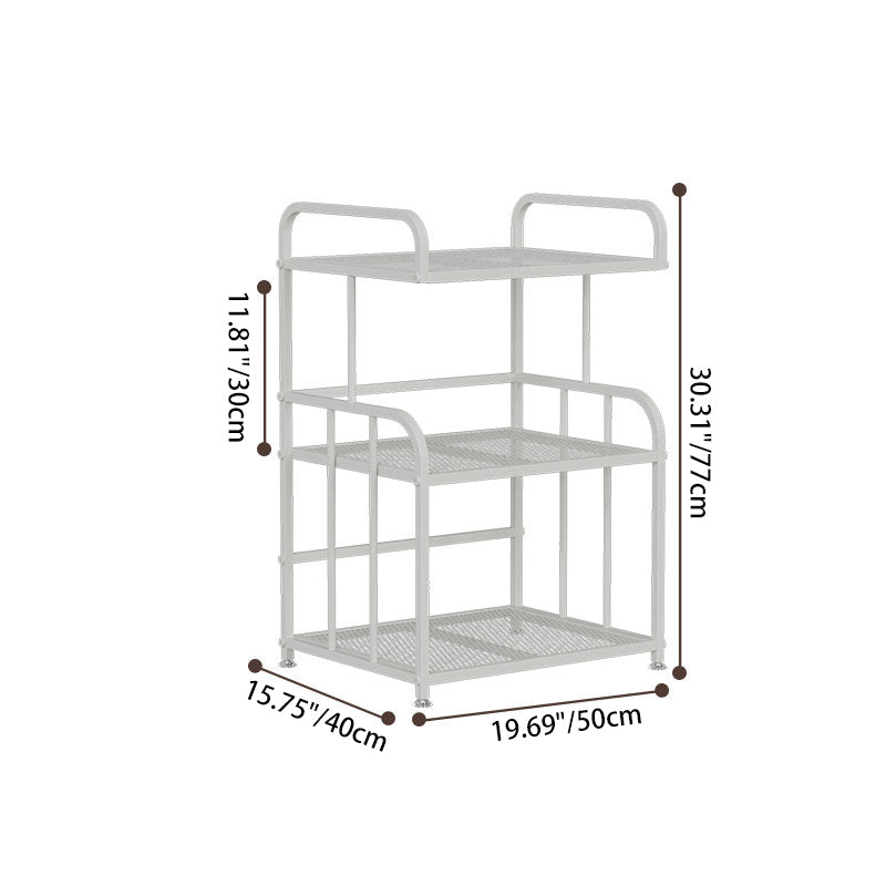 Modern Minimalist Trapezoid Iron Lightweight Storage Shelf 2/3-Layer For Home Office