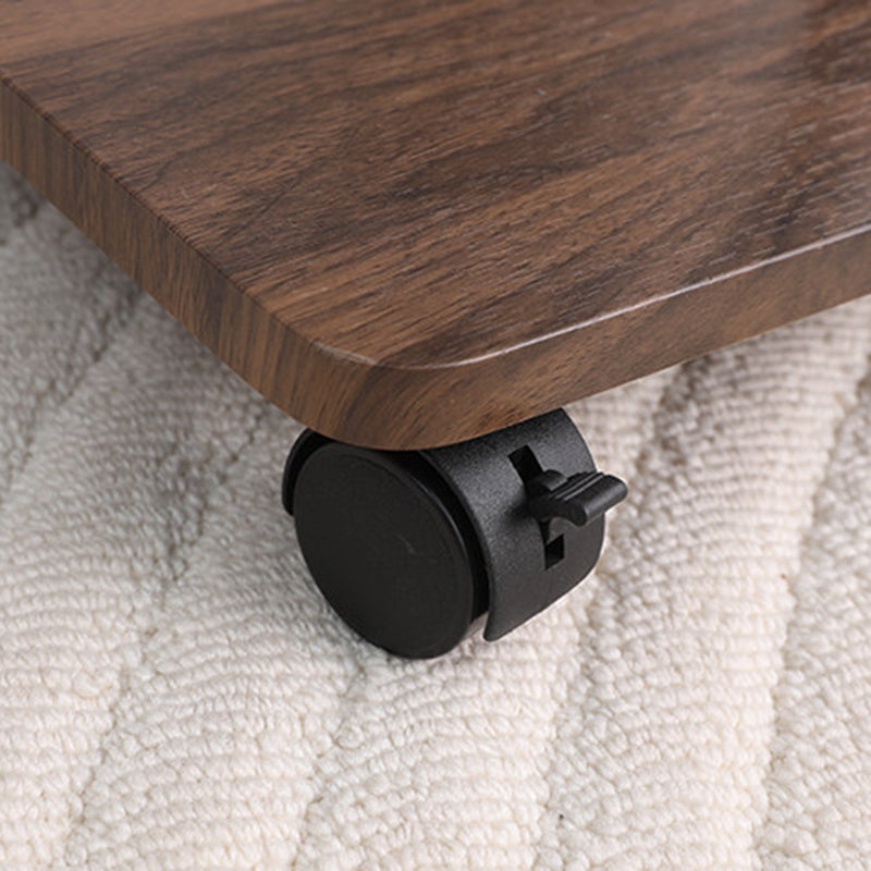 Modern Minimalist MDF Carbon Steel Rectangular & Round Movable Liftable Side Table 2-Tier For Living Room