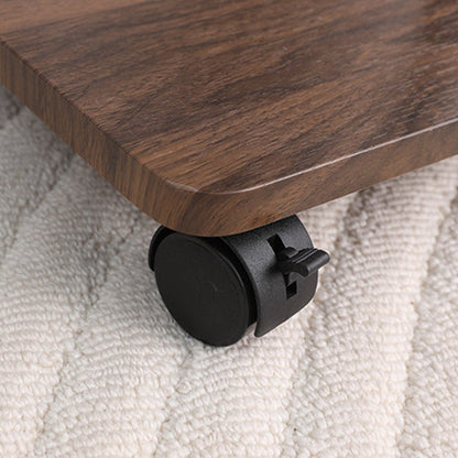 Modern Minimalist MDF Carbon Steel Rectangular & Round Movable Liftable Side Table 2-Tier For Living Room