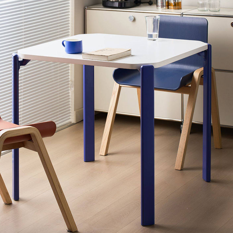 Contemporary Nordic Square MDF Oak Space-Saving Dining Table 1-Tier For 2-4 Seats
