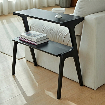 Contemporary Retro Antler Shape Rubberwood Beech Wood Lightweight End Table 2-Layer For Living Room