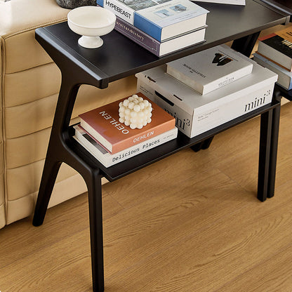 Contemporary Retro Antler Shape Rubberwood Beech Wood Lightweight End Table 2-Layer For Living Room