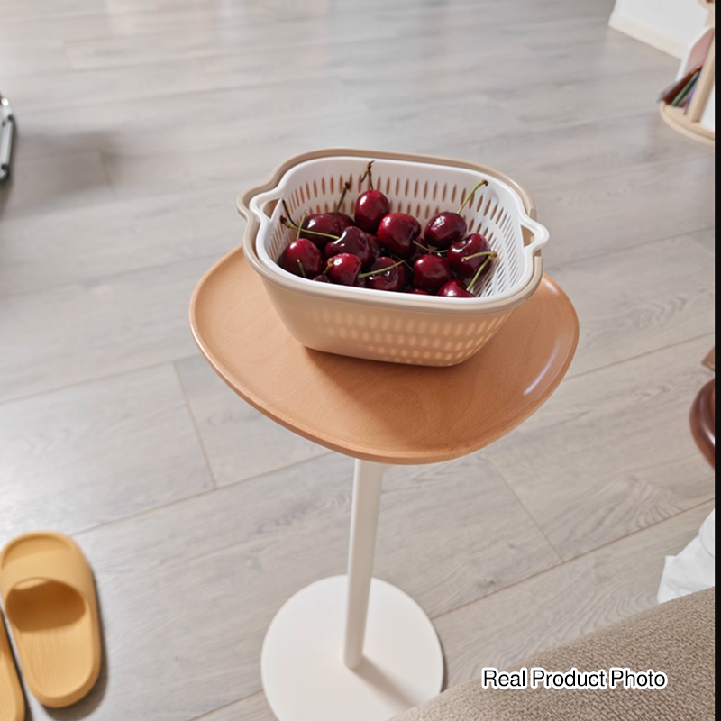 Modern Minimalist Iron Beech Wood Branch-Shaped Lightweight Portable Side Table 1-Tray For Living Room