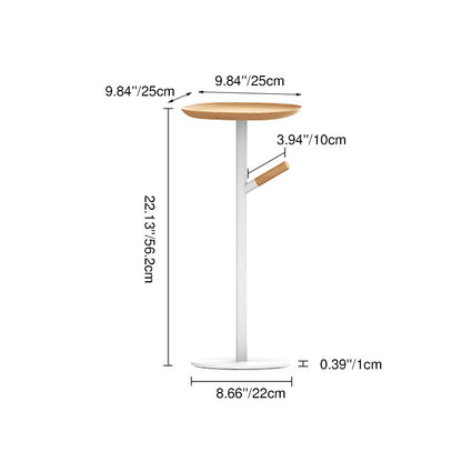 Modern Minimalist Iron Beech Wood Branch-Shaped Lightweight Portable Side Table 1-Tray For Living Room