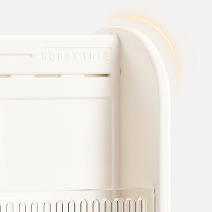 Modern Minimalist Eco-Friendly HDPE Curved Edge Rectangular Movable Bookshelf 3-Tier For Study