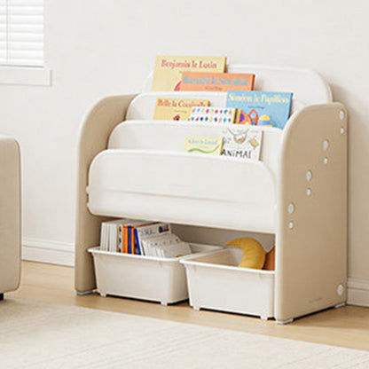 Modern Minimalist HDPE Rectangular Lightweight Kids Bookshelf 2/6-Storage Box For Living Room & Study