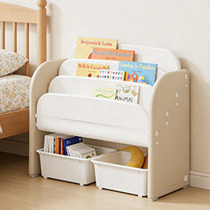 Modern Minimalist HDPE Rectangular Lightweight Kids Bookshelf 2/6-Storage Box For Living Room & Study