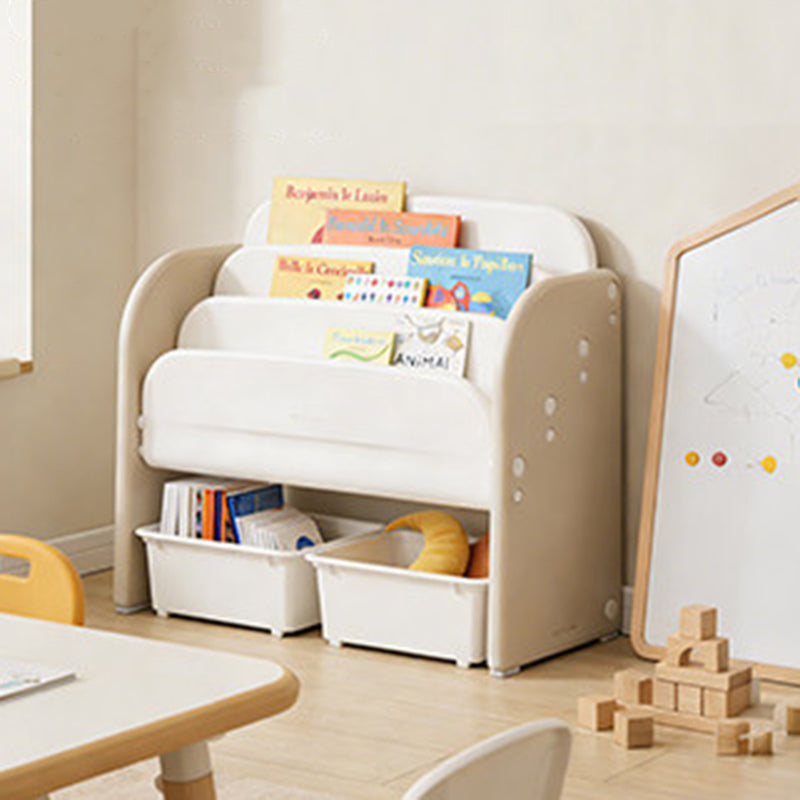 Modern Minimalist HDPE Rectangular Lightweight Kids Bookshelf 2/6-Storage Box For Living Room & Study