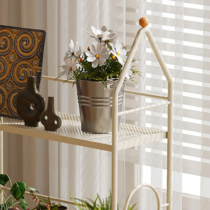 Modern Minimalist Baking Paint Iron Rocket Indoor Movable Flower Storage Shelf 3-Layer For Living Room
