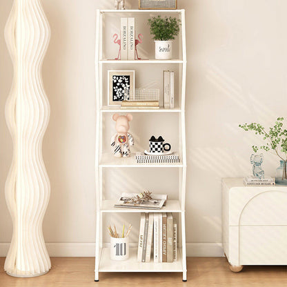 Modern Minimalist Carbon Steel Irregular Trapezoidal Floor-Standing Storage Shelf 6-Layer For Living Room & Study