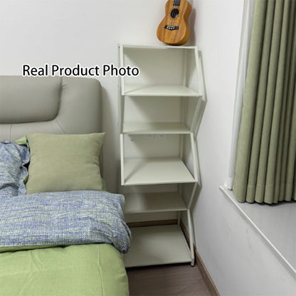 Modern Minimalist Carbon Steel Irregular Trapezoidal Floor-Standing Storage Shelf 6-Layer For Living Room & Study