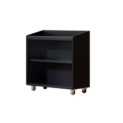 Modern Minimalist Rubberwood Plywood Trapezoidal Movable Bookshelf 3-Tier For Study
